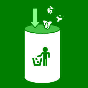 garbage in dustbin